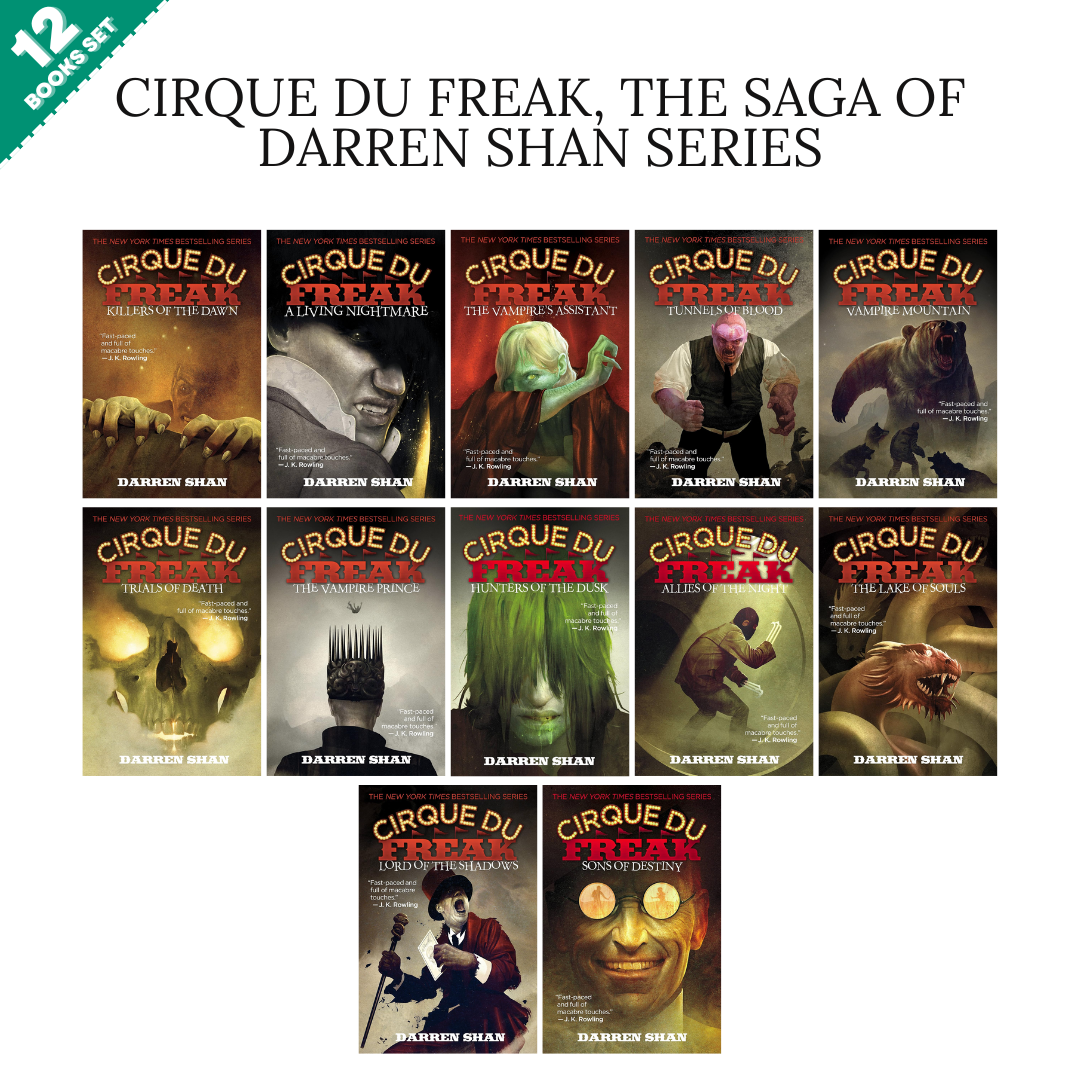 Cirque Du Freak, the Saga of Darren Shan Series By Darren Shan (12 Books Set)