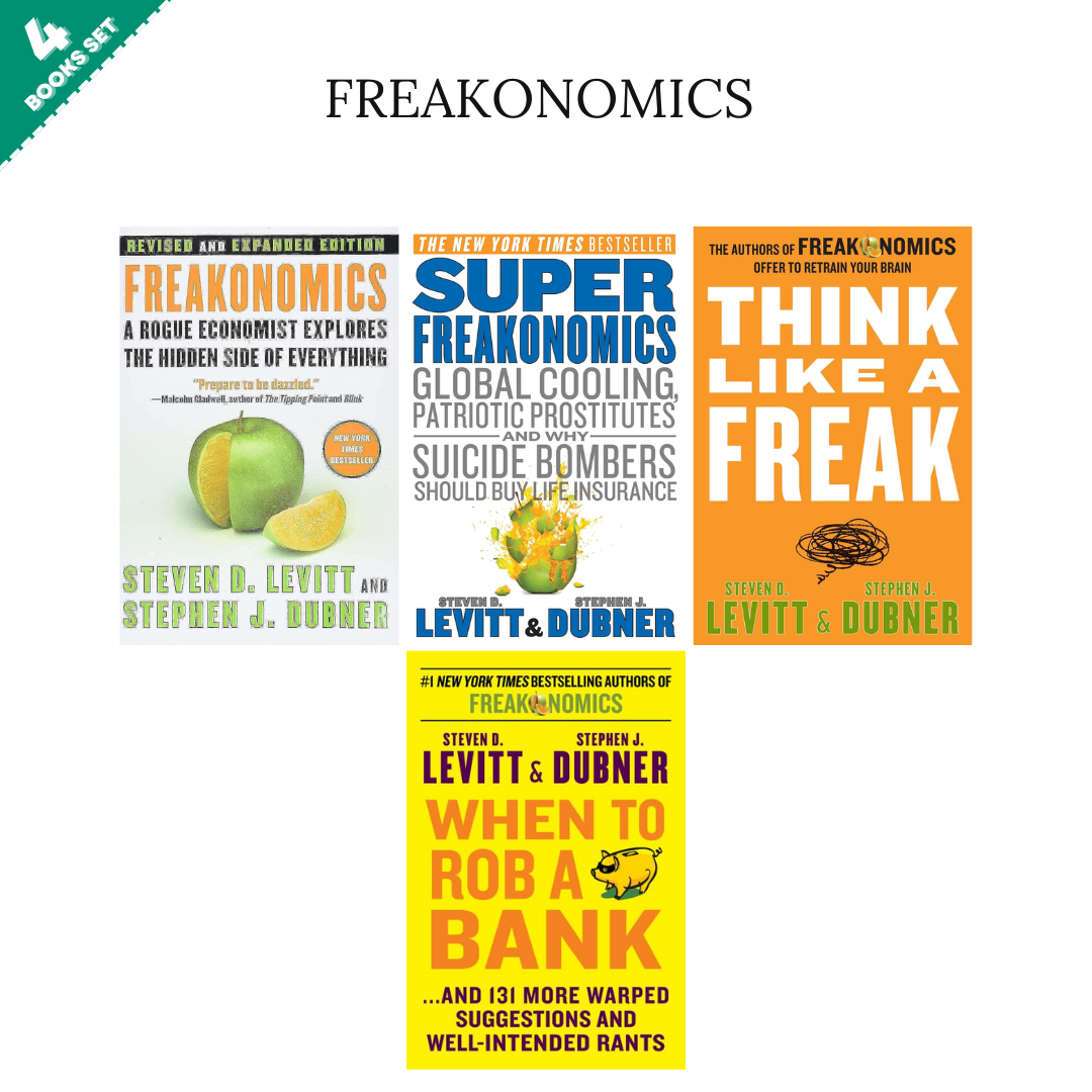 Freakonomics series By Steven D. Levitt (4 Books Set)