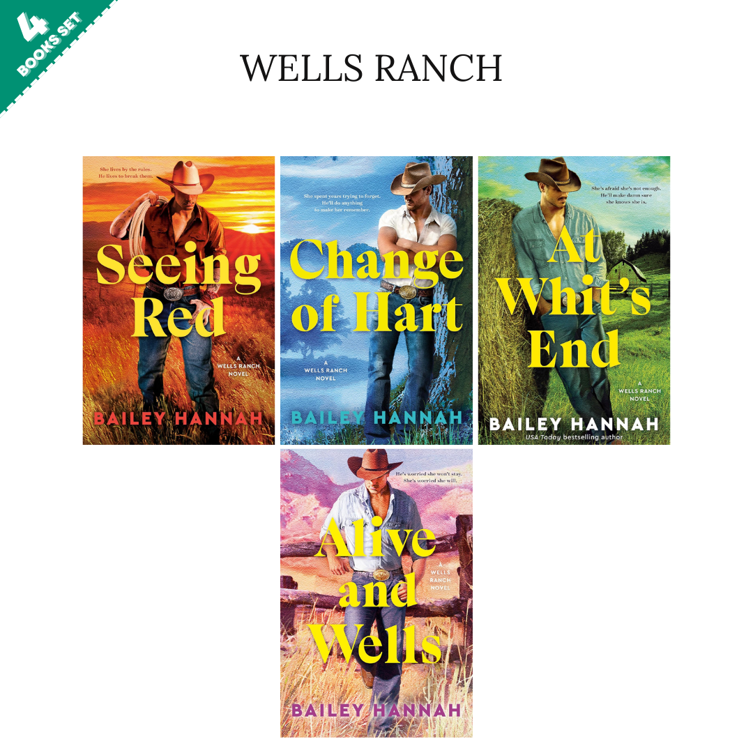 Wells Ranch Series By Bailey Hannah (4 Books Set)