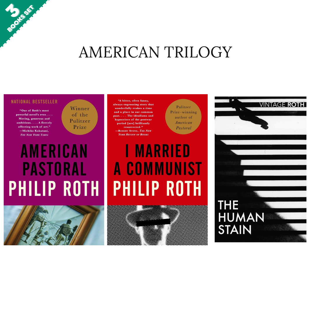 The American Trilogy Series By Philip Roth (3 Books Set)