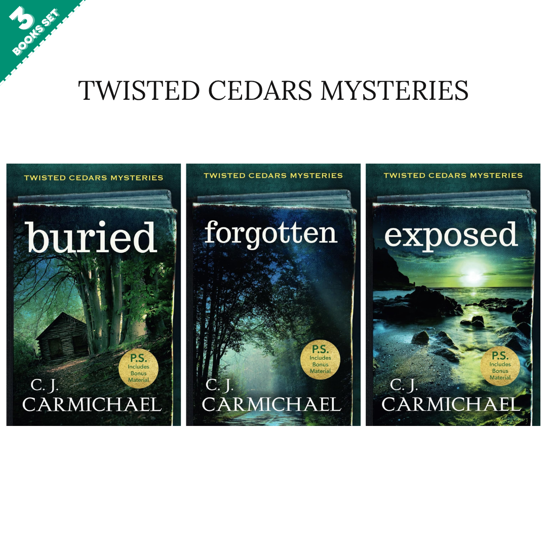 Twisted Cedar Mysteries Series By C.J. Carmichael (3 Books Set)