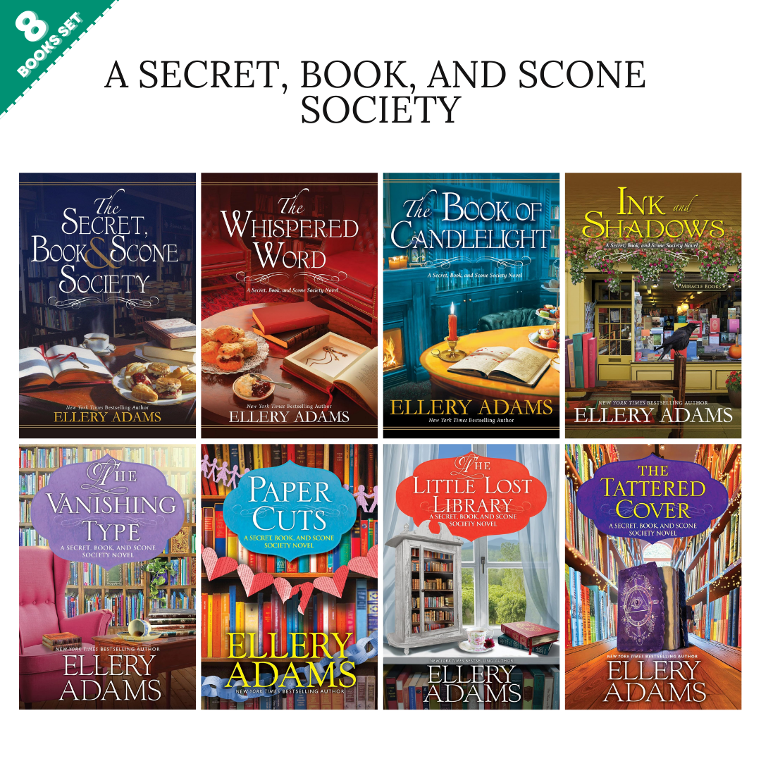 Secret, Book, & Scone Society Series By Ellery Adams (8 Books Set)