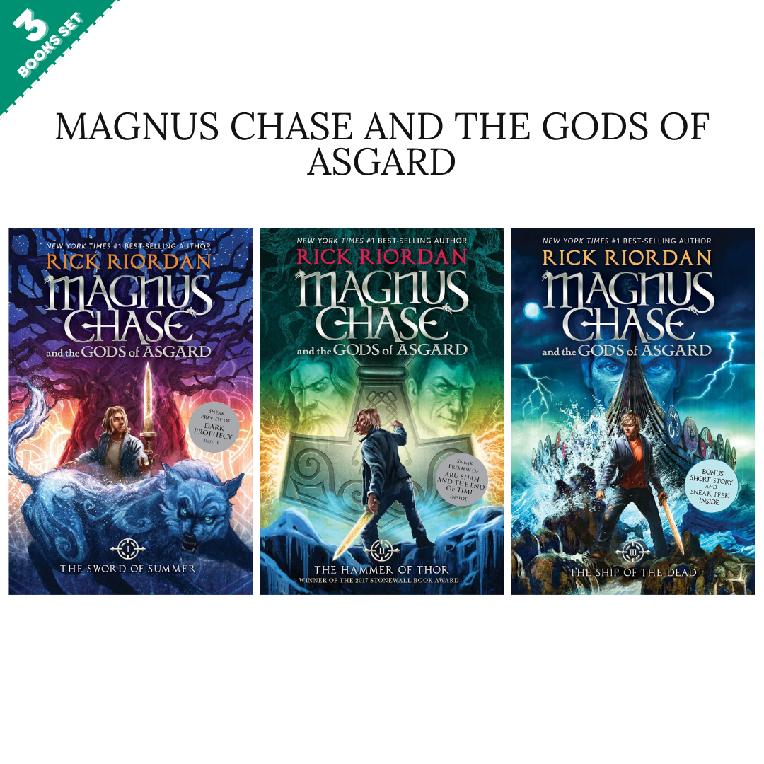 Magnus Chase and the Gods of Asgard Series By Rick Riordan (3 Books Set)