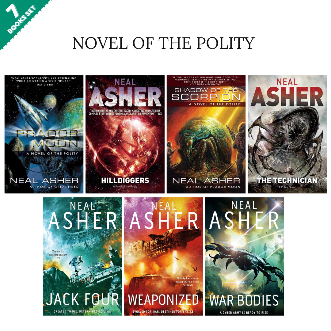 Novel of the Polity Series By Neal Asher (7 Books Set)