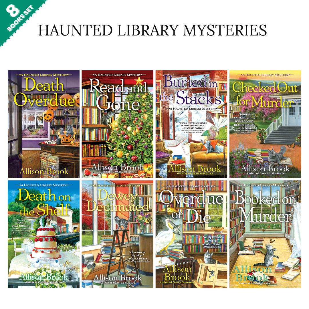Haunted Library Mysteries Series By Allison Brook (8 Books Set)
