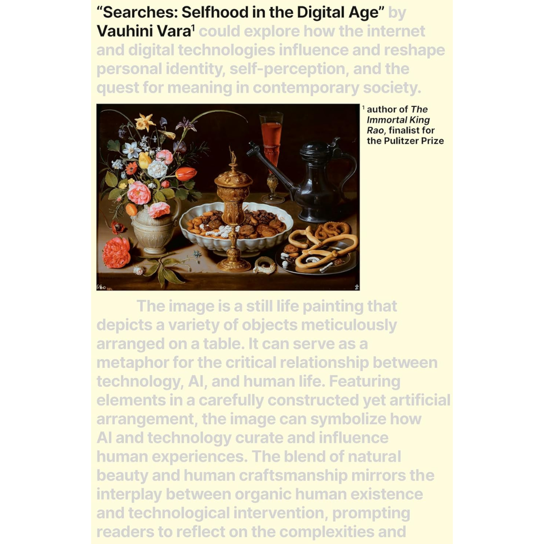 Searches: Selfhood in the Digital Age By Vauhini Vara