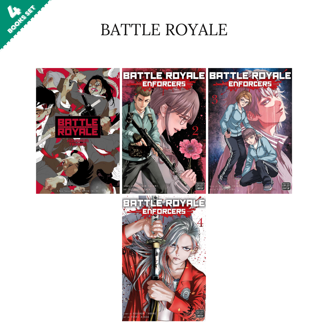 Battle Royale Series By Koushun Takami (4 Books Set)